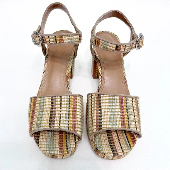 urban outfitters | sienna rattan raffia platform sandal heels 9 - Picture 8 of 13